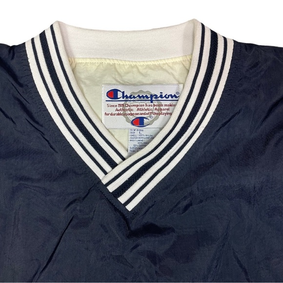 Vintage Men’s Champion Windbreaker Pullover-Navy - Picture 2 of 10